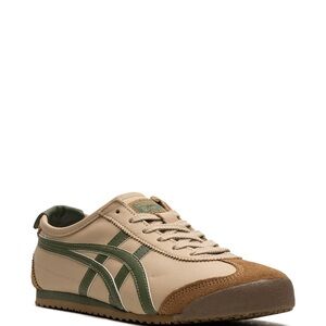 Onitsuka Tiger Beige and Green Sneakers